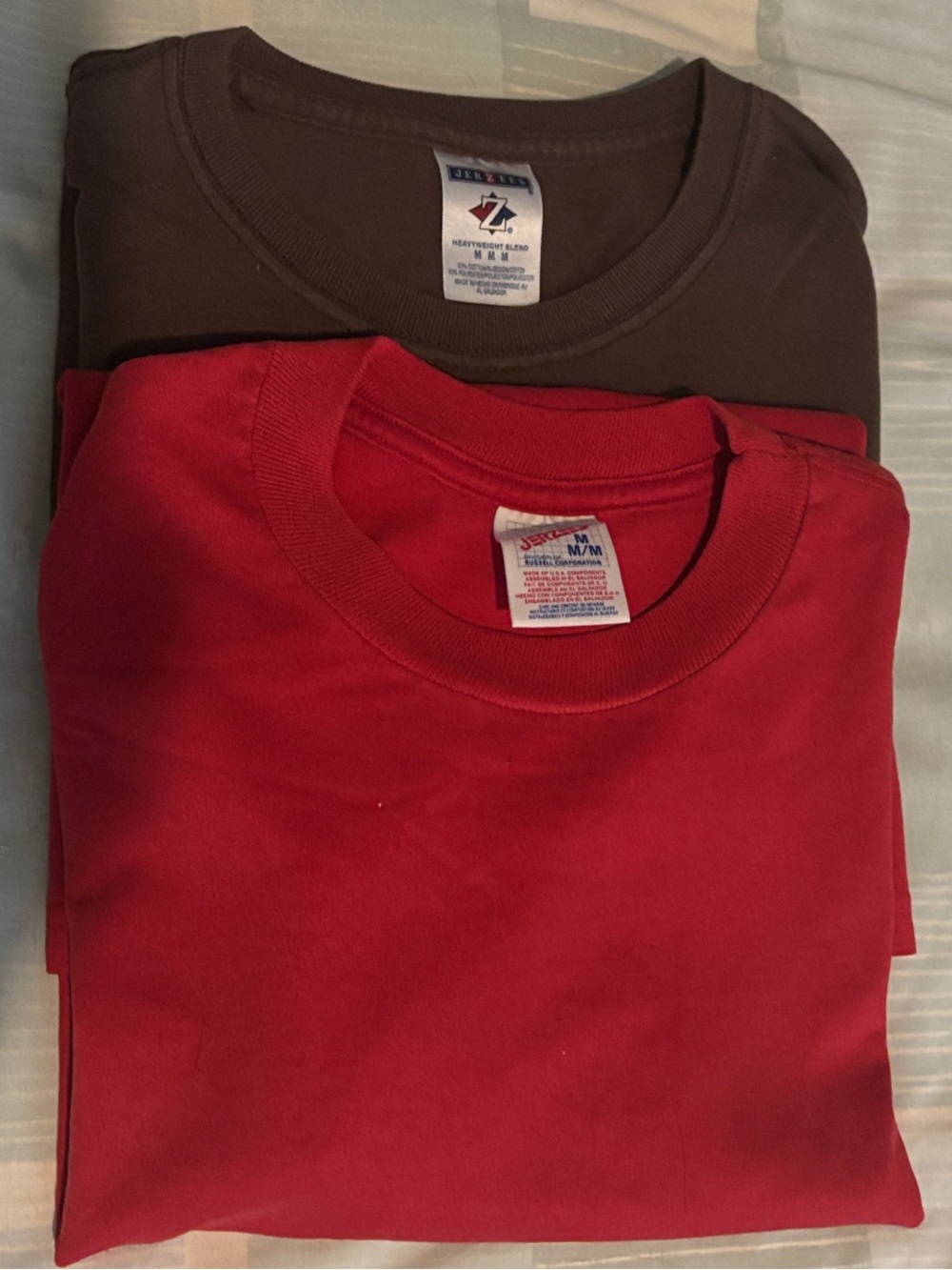 🔴 Vintage 90s Jerzees Heavyweight Blend Blank T-Shirt Bundle - 2 Pack Size M